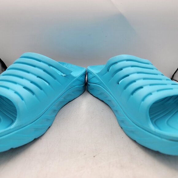 Hoka One One Mens Size 14 Aqua Blue Recovery Slide Sandals Lightweight Cushioned - Picture 3 of 12